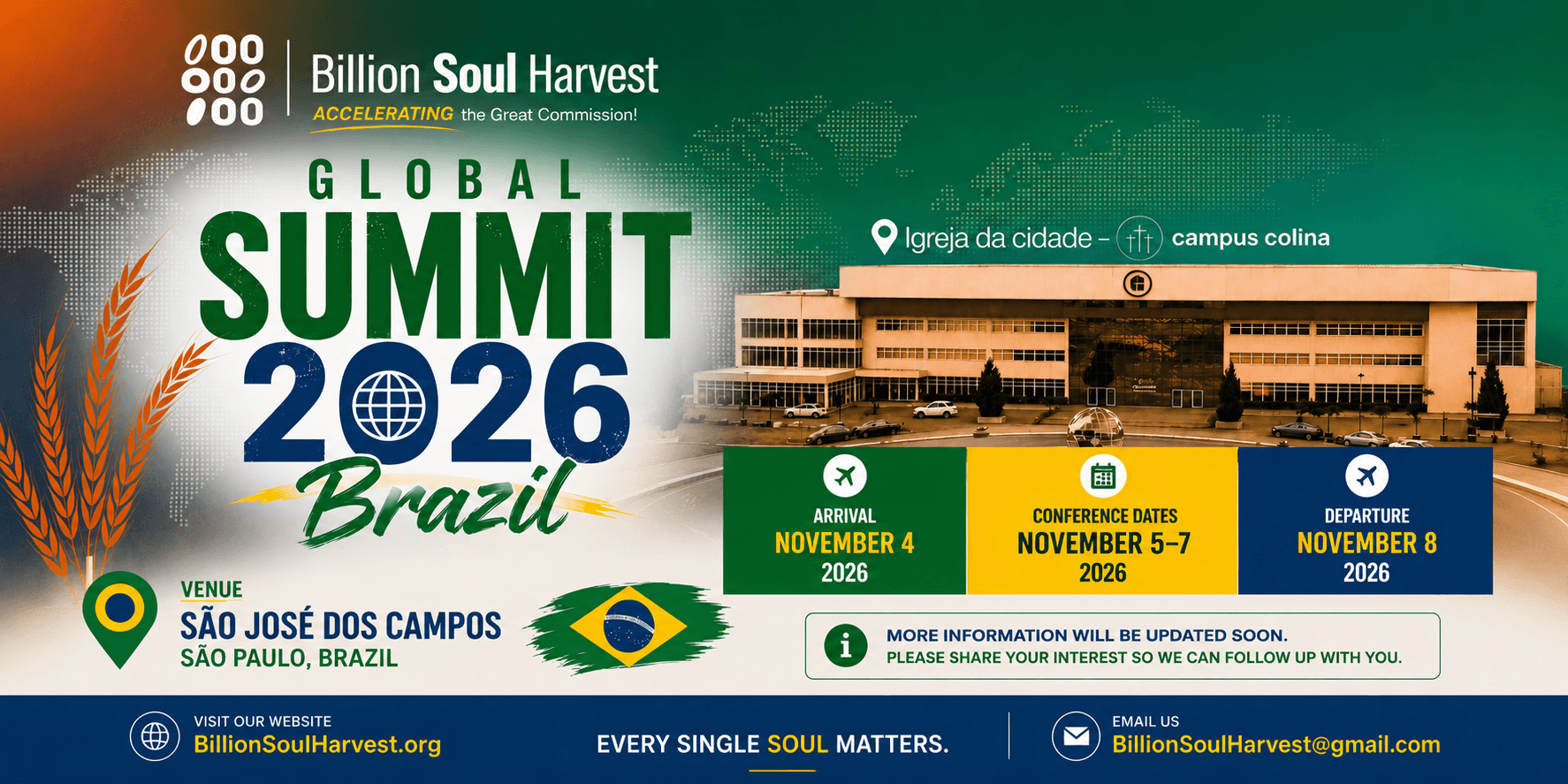 Billion Soul Harvest Global Summit 2026 – Brazil